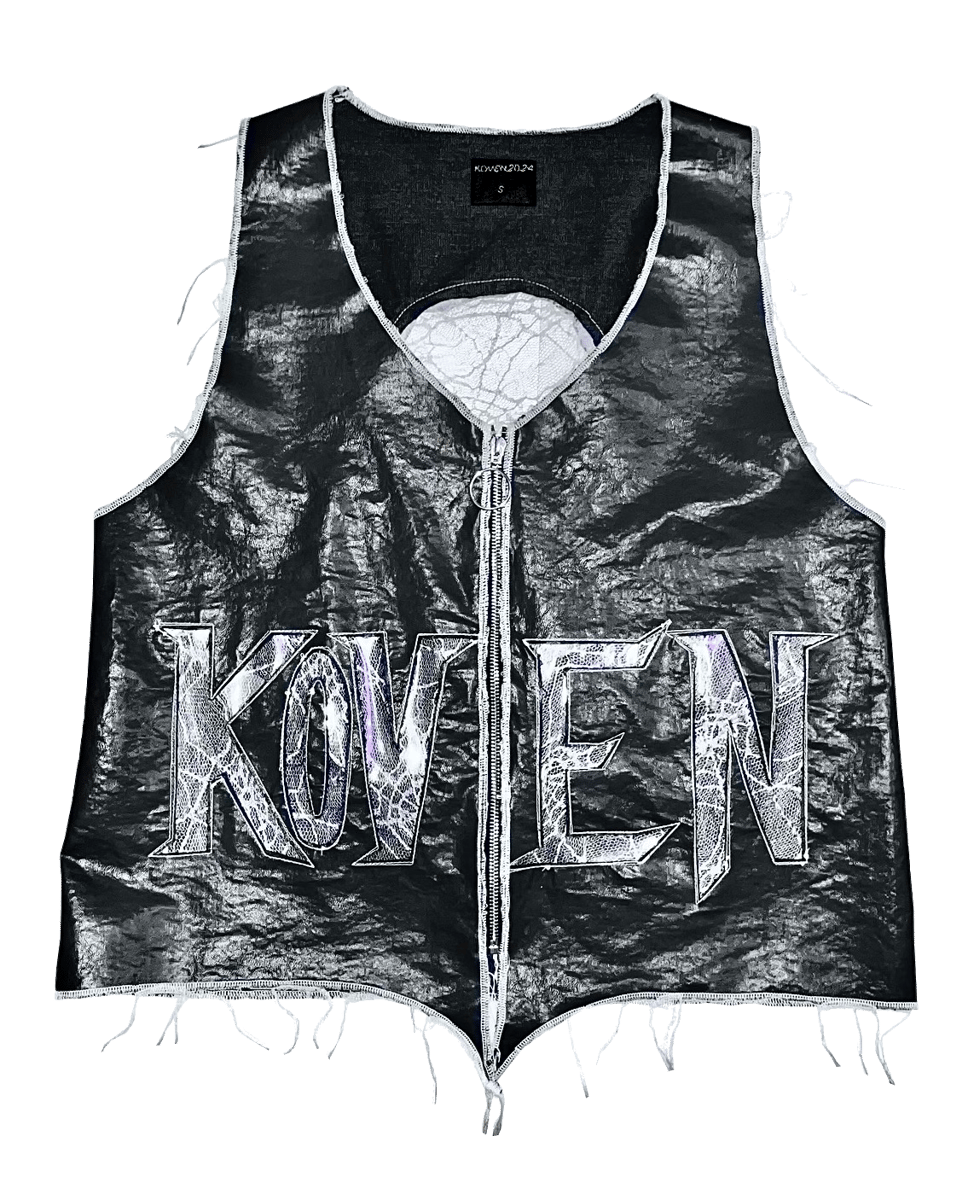 トップス 2000s RON ORB ASYMMETRIC VEST Orb Web Vest† | Koven 20:24